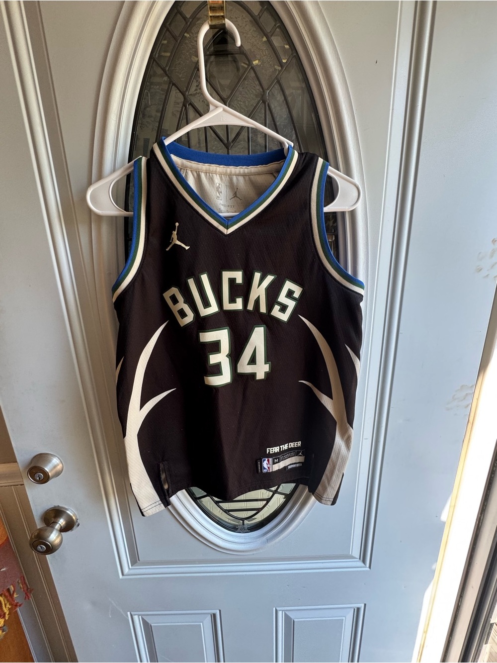 Jordan Giannis Antetokounmpo Bucks #34 Jersey Youth M 10-12